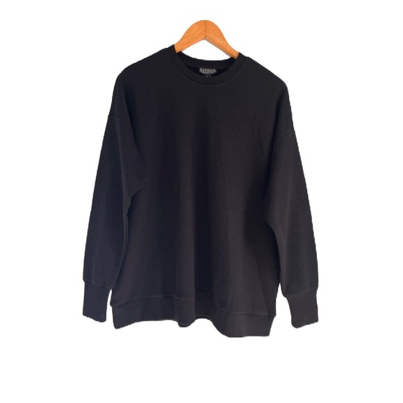 Danielle Bernstein French Terry Black Boho Long Sleeve Sweatshirt SZ Small - Picture 6 of 14